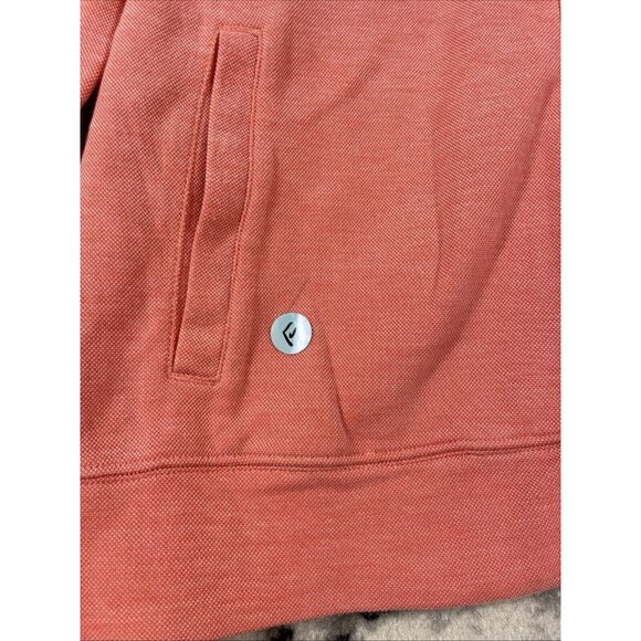 LL Bean Traditional Fit Sweatshirt Mens Size Medium Salmon Pink Full Zip Pockets - Picture 3 of 14